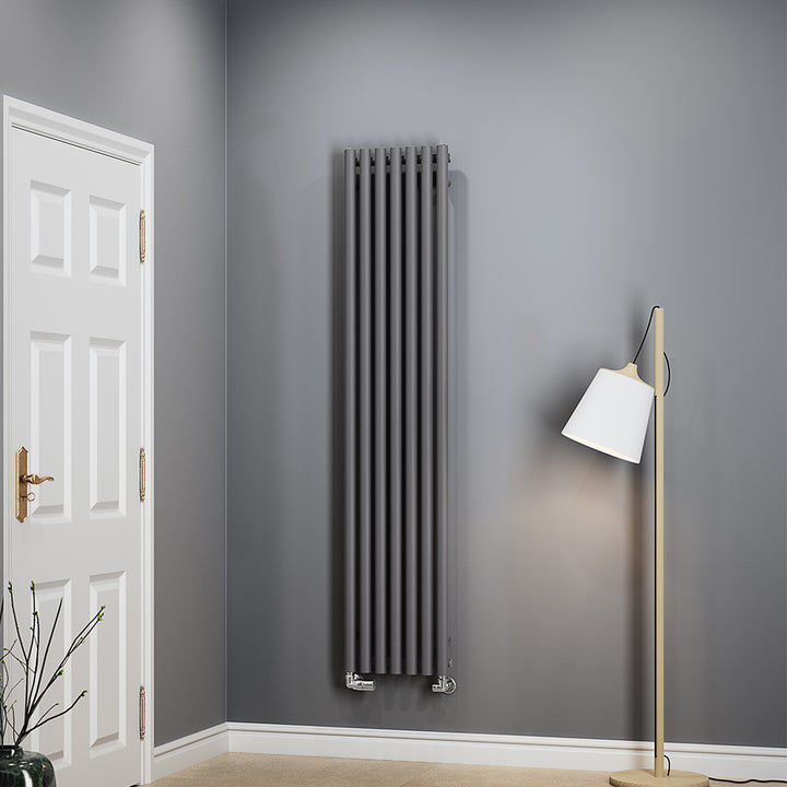 Rolo-Room - Anthracite Vertical Designer Radiator H1800mm x W370mm Single Panel