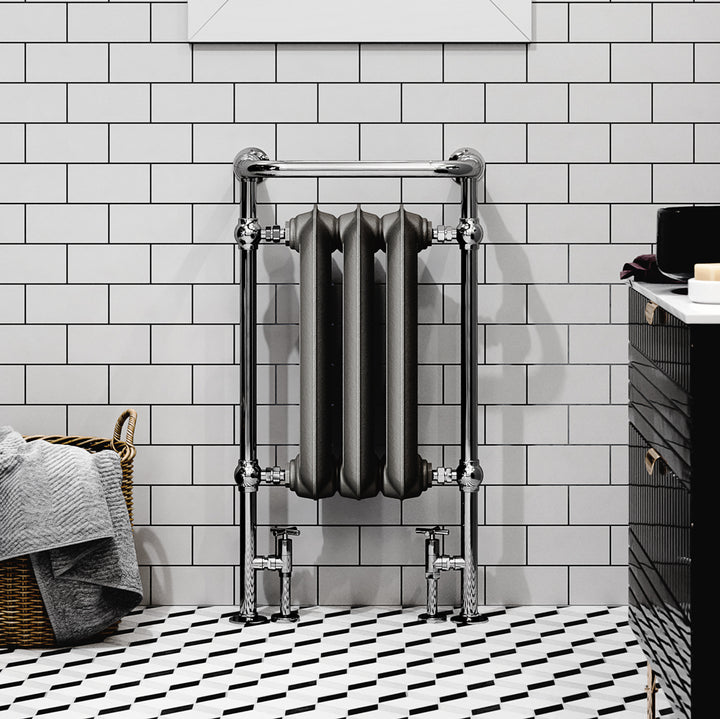 Plain - Raw Metal Towel Radiator - H900mm x W490mm