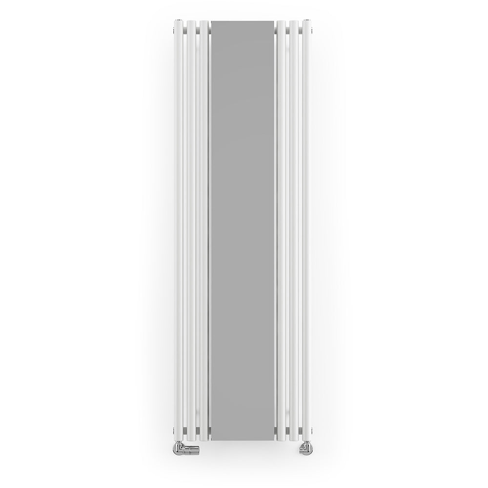 Rolo-Mirror - White Vertical Designer Radiator H1800mm x W590mm Single Panel