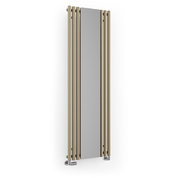 Rolo-Mirror - Quartz Mocha Vertical Designer Radiator H1800mm x W590mm Single Panel