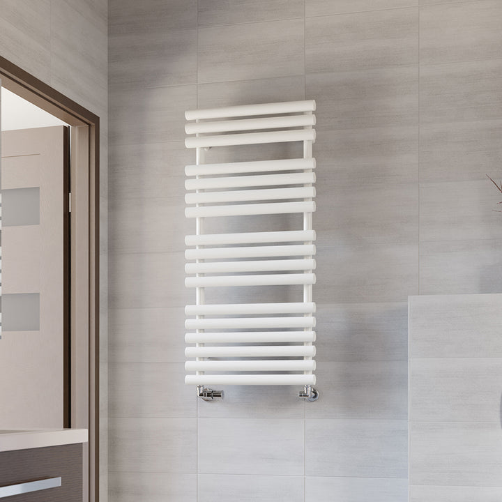 Rolo-Towel - White Towel Radiator - H1085mm x W520mm