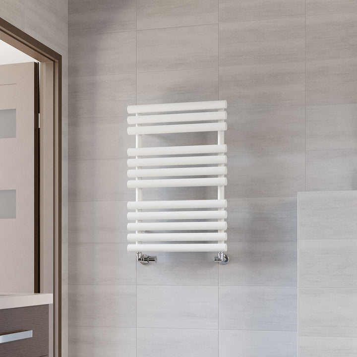 Rolo-Towel - White Towel Radiator - H755mm x W520mm