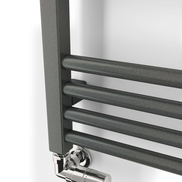 Fiona - Sparkling Grey Towel Radiator - H660mm x W500mm