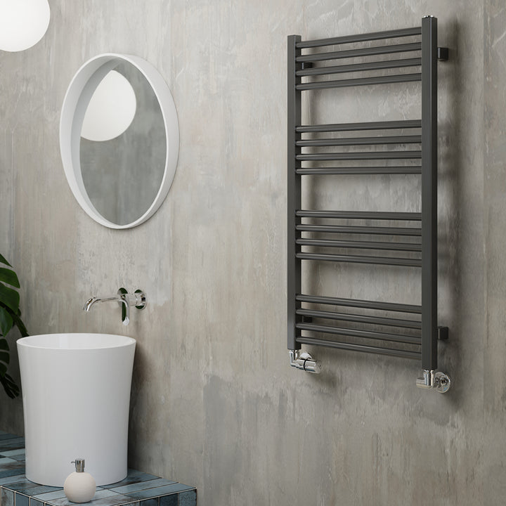 Fiona - Sparkling Grey Towel Radiator - H900mm x W500mm