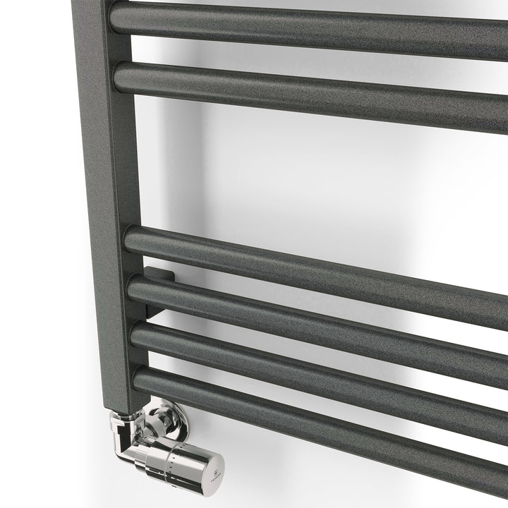 Fiona - Sparkling Grey Towel Radiator - H1140mm x W500mm