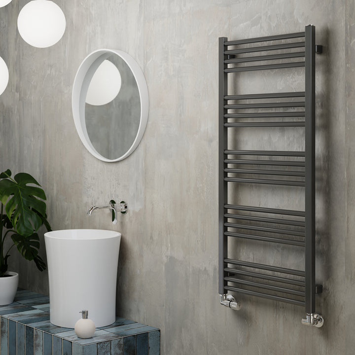 Fiona - Sparkling Grey Towel Radiator - H1140mm x W500mm