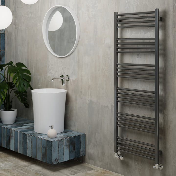 Fiona - Sparkling Grey Towel Radiator - H1380mm x W500mm