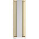 Rolo-Mirror - Brass Vertical Designer Radiator H1800mm x W590mm Single Panel