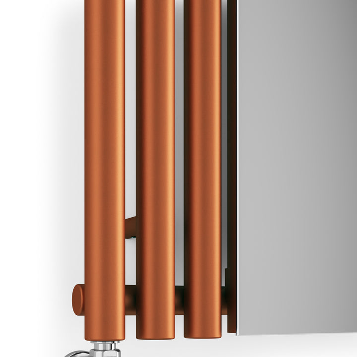 Rolo-Mirror - Copper Vertical Designer Radiator H1800mm x W590mm Single Panel