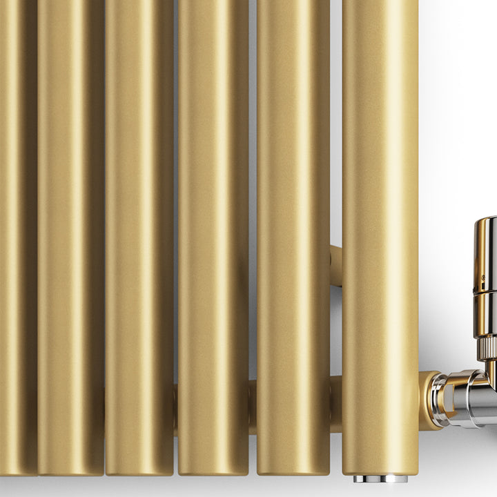 Rolo-Room - Brass Vertical Designer Radiator H1200mm x W590mm Single Panel