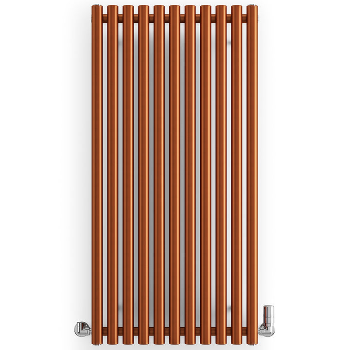 Rolo-Room - Copper Vertical Designer Radiator H1200mm x W590mm Single Panel