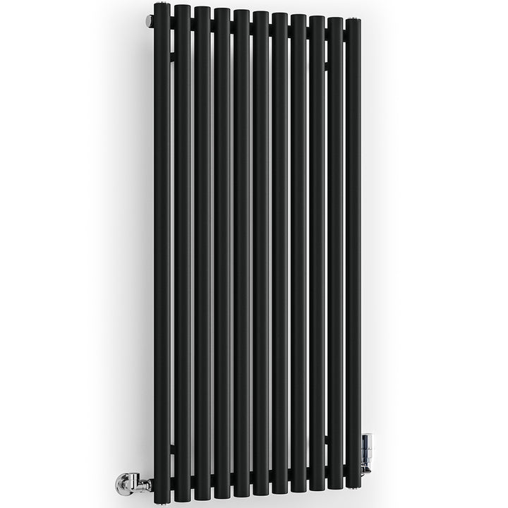 Rolo-Room - Black Vertical Designer Radiator H1200mm x W590mm Single Panel