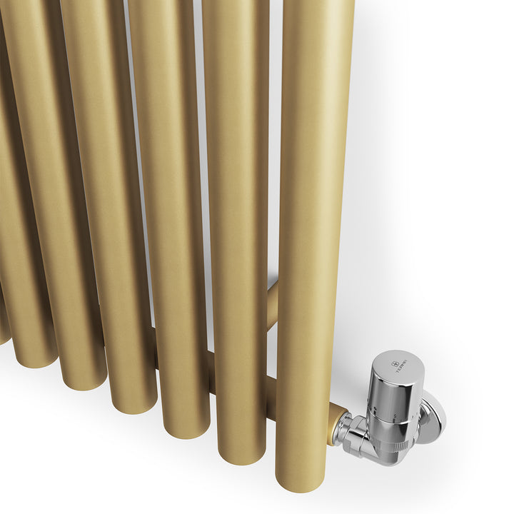 Rolo-Room - Brass Vertical Designer Radiator H1800mm x W370mm Single Panel