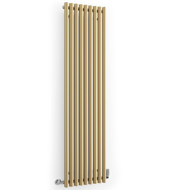 Rolo-Room - Brass Vertical Designer Radiator H1800mm x W480mm Single Panel