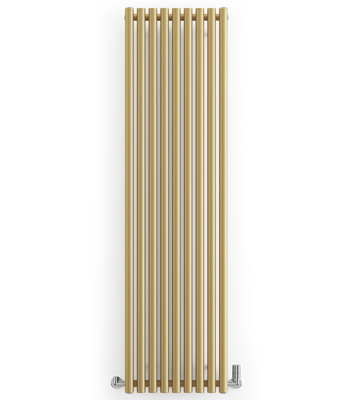 Rolo-Room - Brass Vertical Designer Radiator H1800mm x W480mm Single Panel