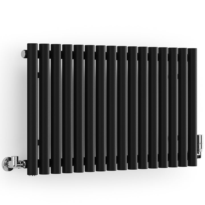 Rolo-Room - Black Horizontal Designer Radiator H500mm x W865mm Single Panel