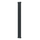 Alpha - Anthracite Vertical Column Radiator H1800mm x W196mm 2 Column - Feet Included
