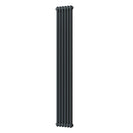Alpha - Anthracite Vertical Column Radiator H1800mm x W284mm 2 Column - Feet Included