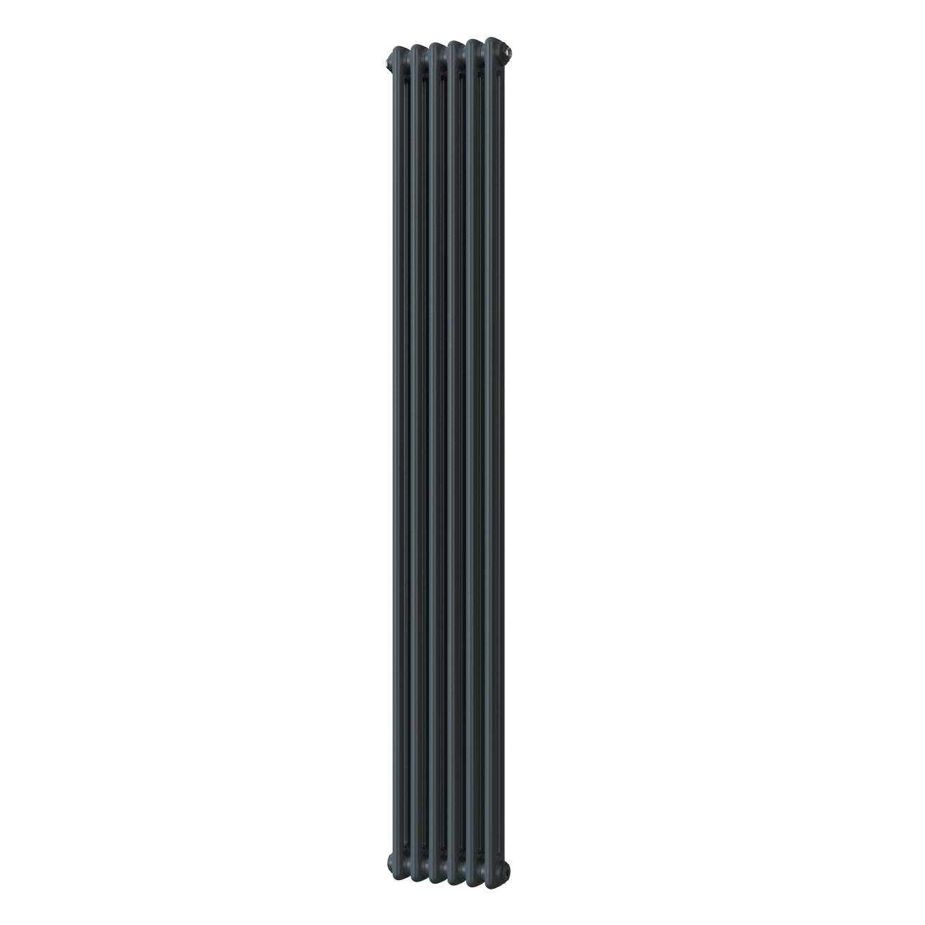Alpha - Anthracite Vertical Column Radiator H1800mm x W284mm 2 Column - Feet Included