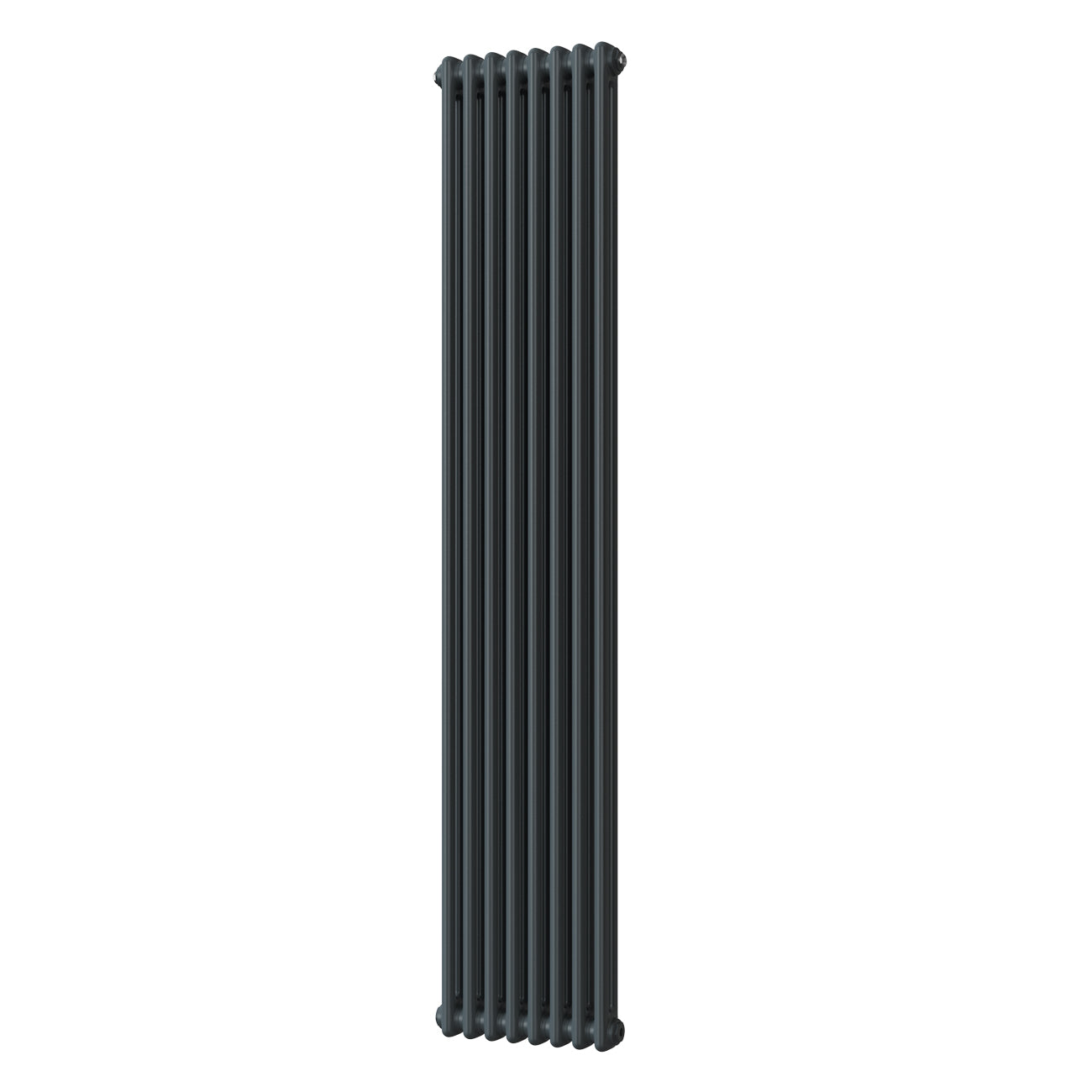 Alpha - Anthracite Vertical Column Radiator H1800mm x W372mm 2 Column - Feet Included