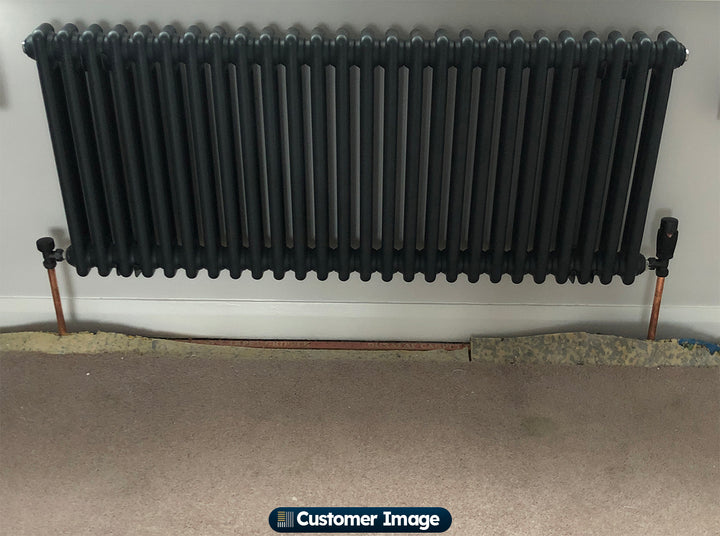 Alpha - Anthracite Column Radiator H500mm x W1164mm 2 Column - Feet Included