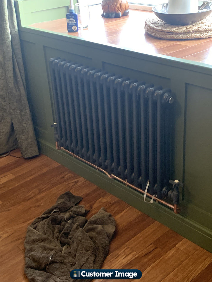 Alpha - Anthracite Column Radiator H500mm x W768mm 2 Column - Feet Included