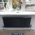 Anthracite Column Radiator H600mm x W988mm 2 Column - Alpha | UK Radiators