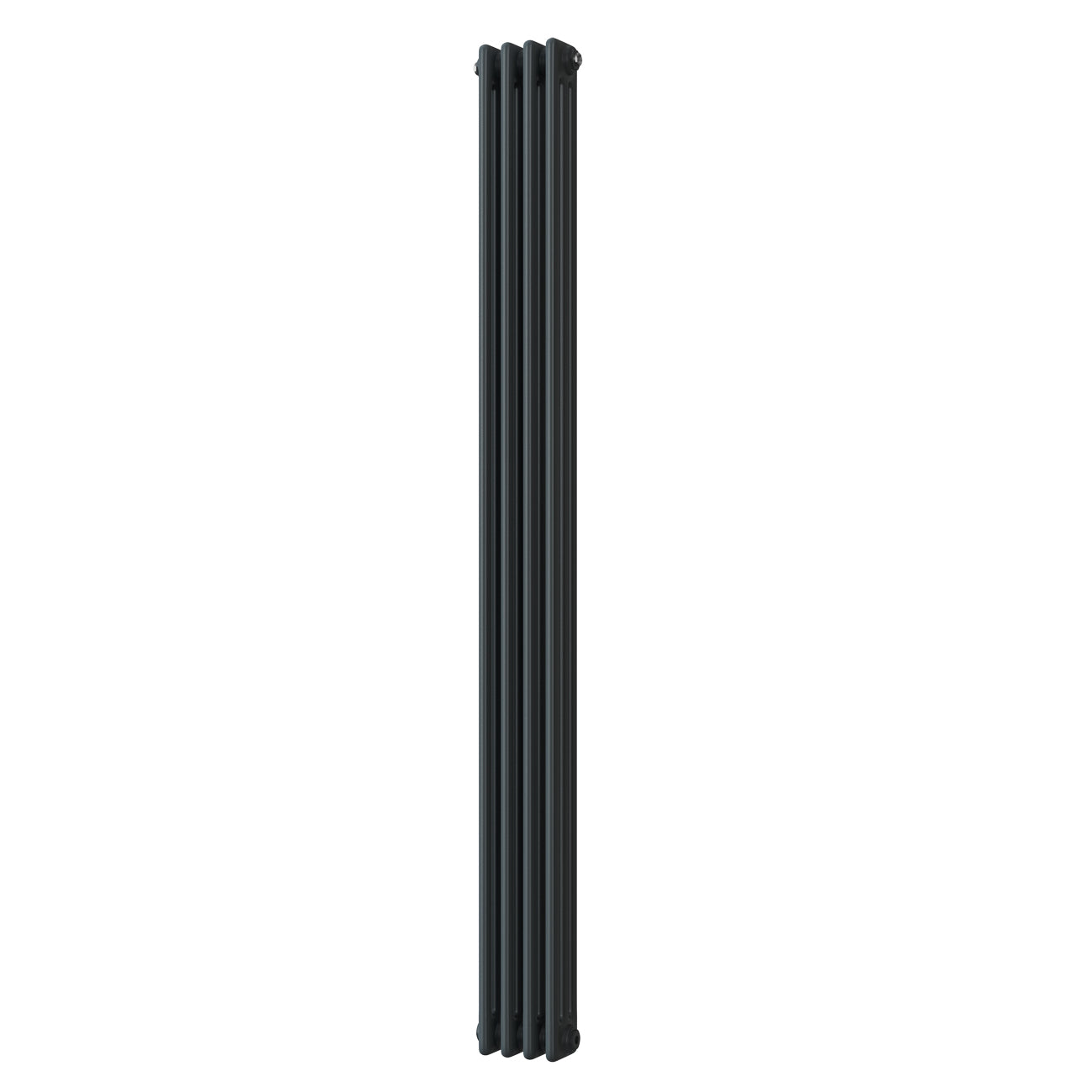 Alpha - Anthracite Vertical Column Radiator H1800mm x W198mm 3 Column - Feet Included