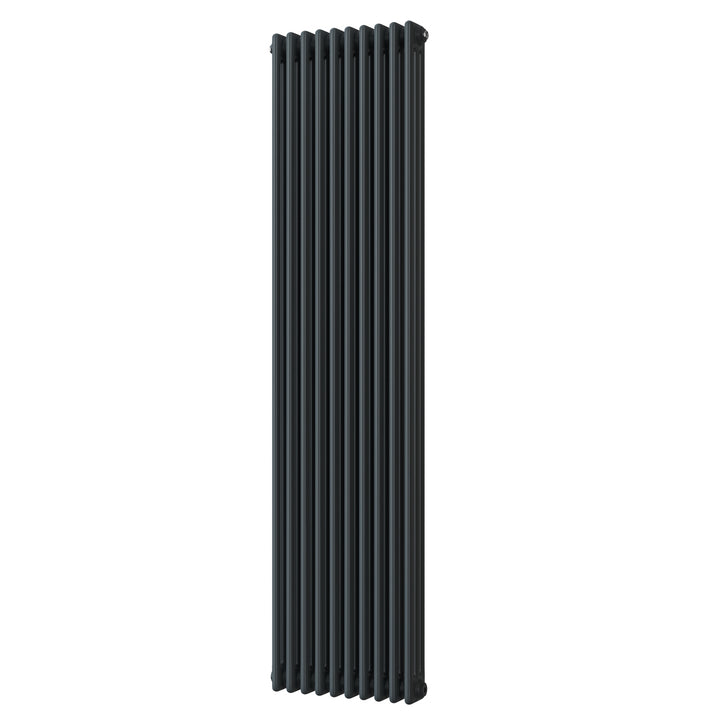 Alpha - Anthracite Vertical Column Radiator H1800mm x W465mm 3 Column - Feet Included