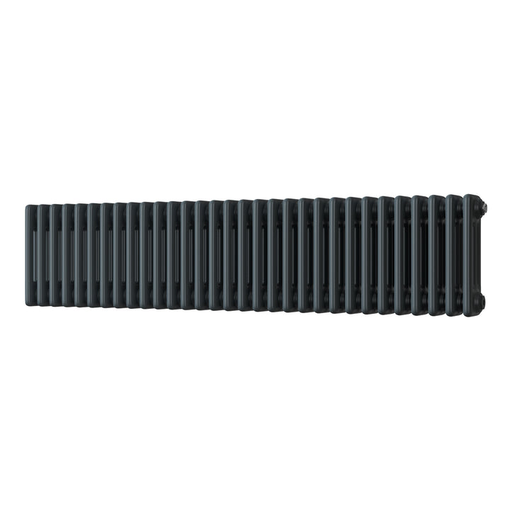 Alpha - Anthracite Column Radiator H300mm x W1355mm 3 Column