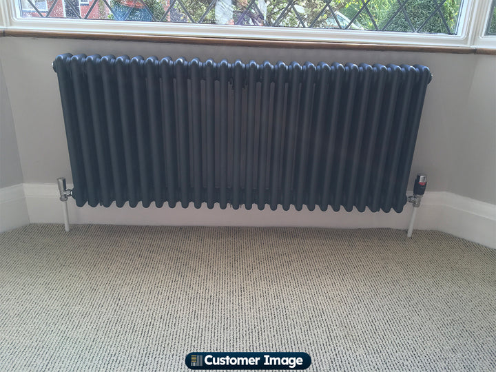 Alpha - Anthracite Column Radiator H500mm x W1177mm 3 Column - Feet Included