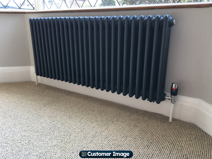 Alpha - Anthracite Column Radiator H500mm x W1177mm 3 Column - Feet Included