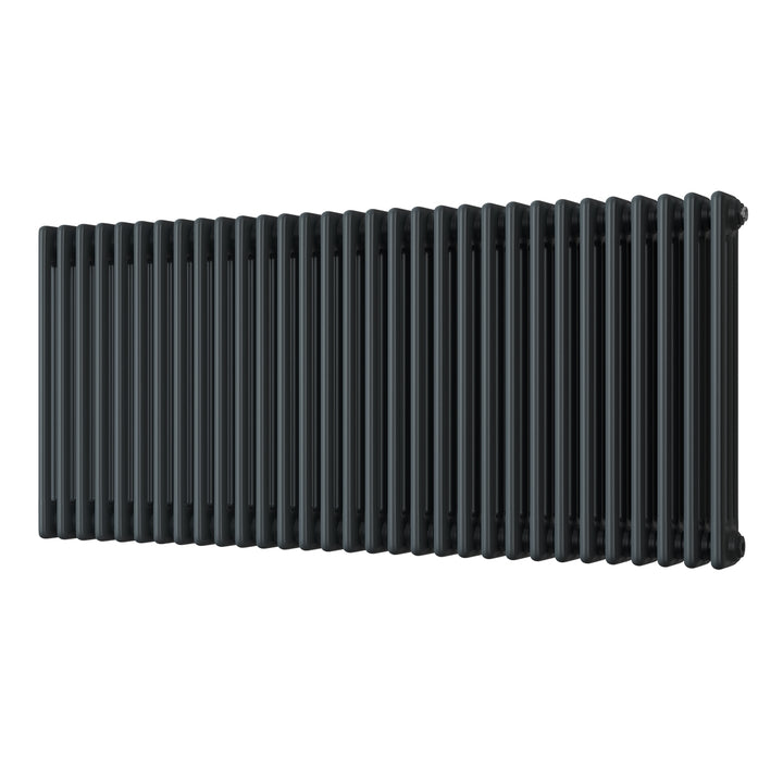 Alpha - Anthracite Column Radiator H600mm x W1355mm 3 Column - Feet Included