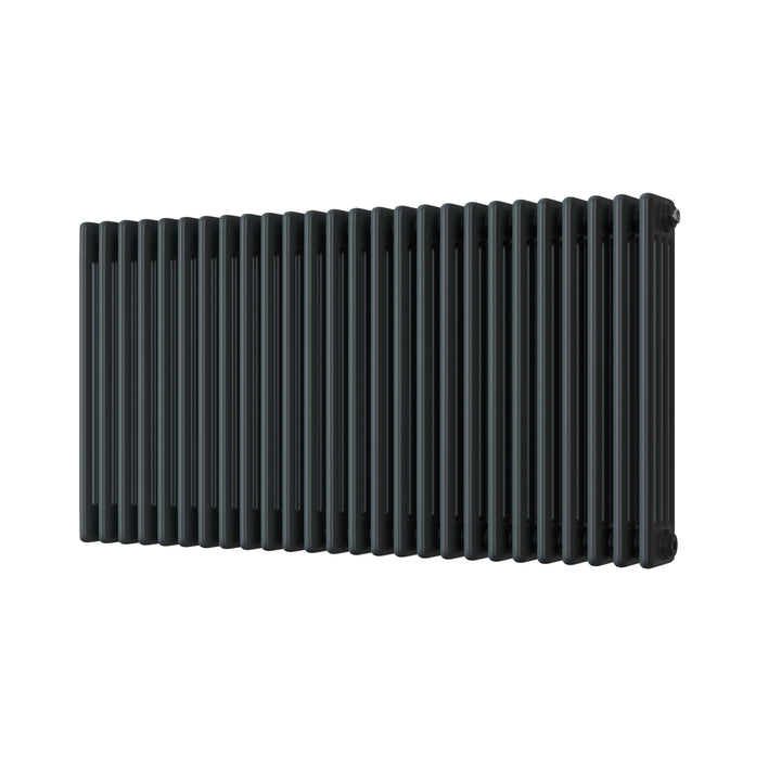 Alpha - Anthracite Column Radiator H600mm x W1164mm 4 Column  - Feet Included
