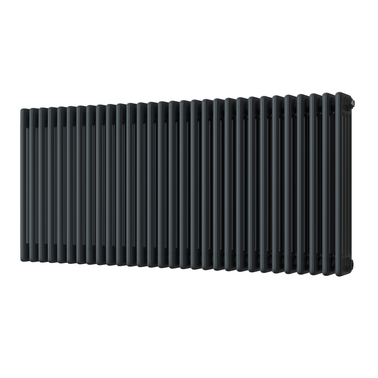Alpha - Anthracite Column Radiator H600mm x W1340mm 4 Column  - Feet Included