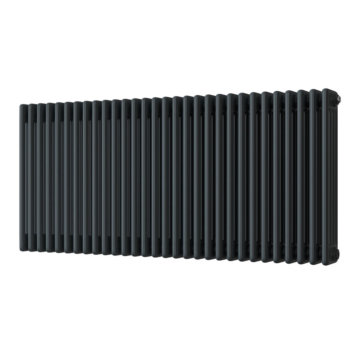 Alpha - Anthracite Column Radiator H600mm x W1340mm 4 Column  - Feet Included