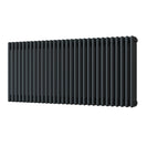 Alpha - Anthracite Column Radiator H600mm x W1340mm 4 Column  - Feet Included