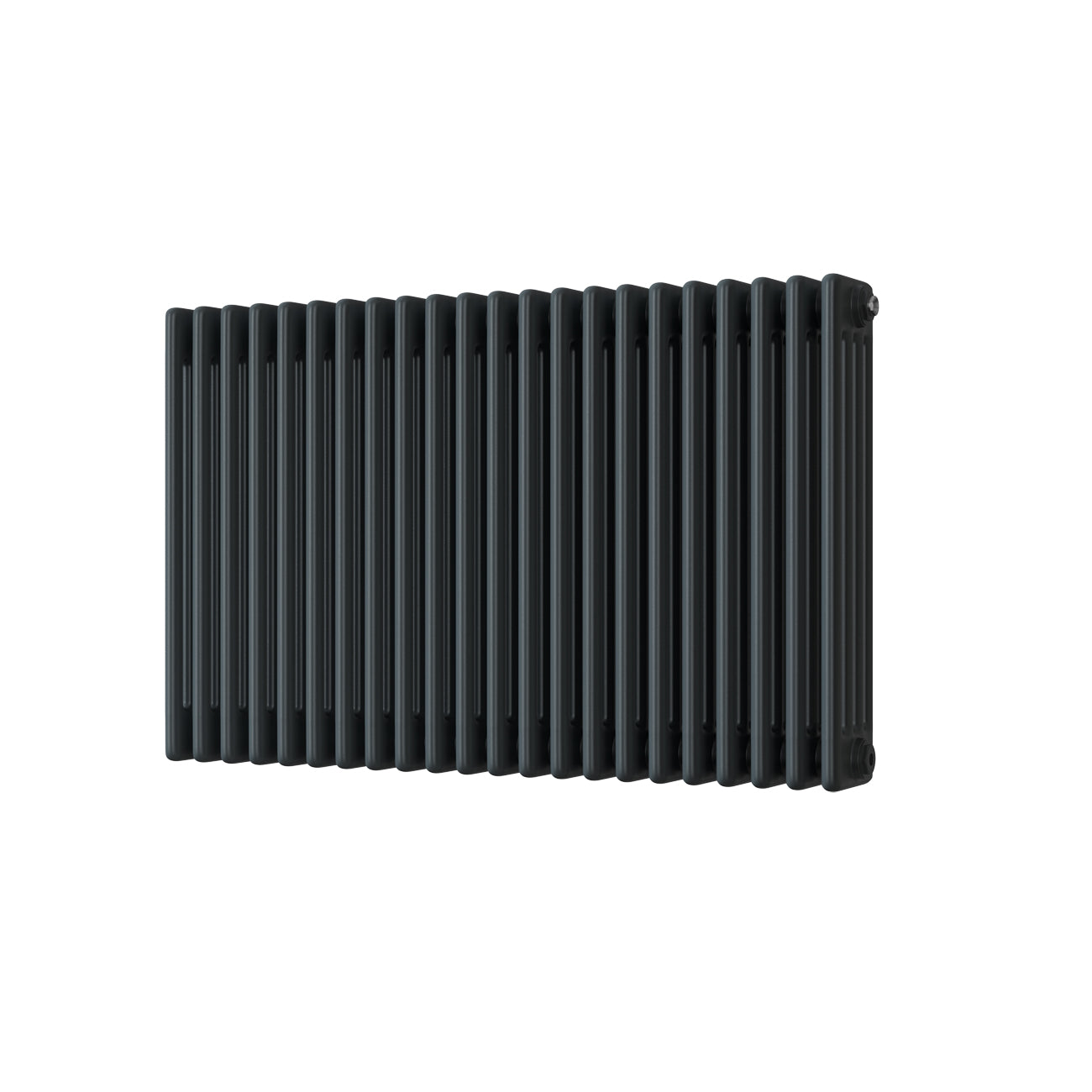 Alpha - Anthracite Column Radiator H600mm x W988mm 4 Column - Feet Included
