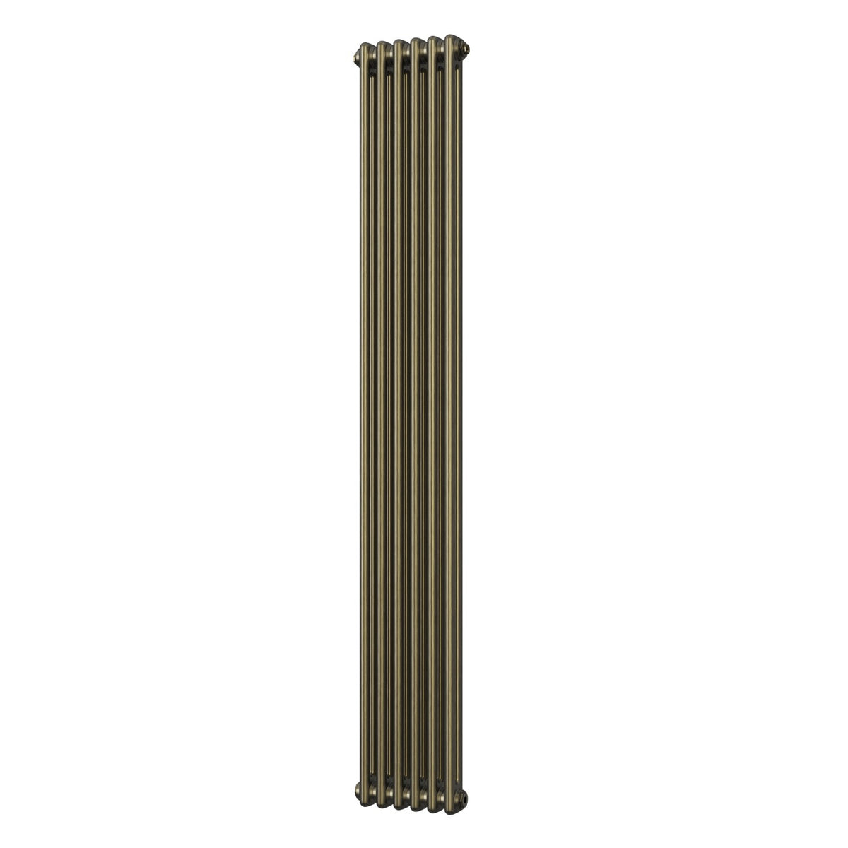 Alpha - Antique Brass Vertical Column Radiator H1800mm x W284mm 2 Column