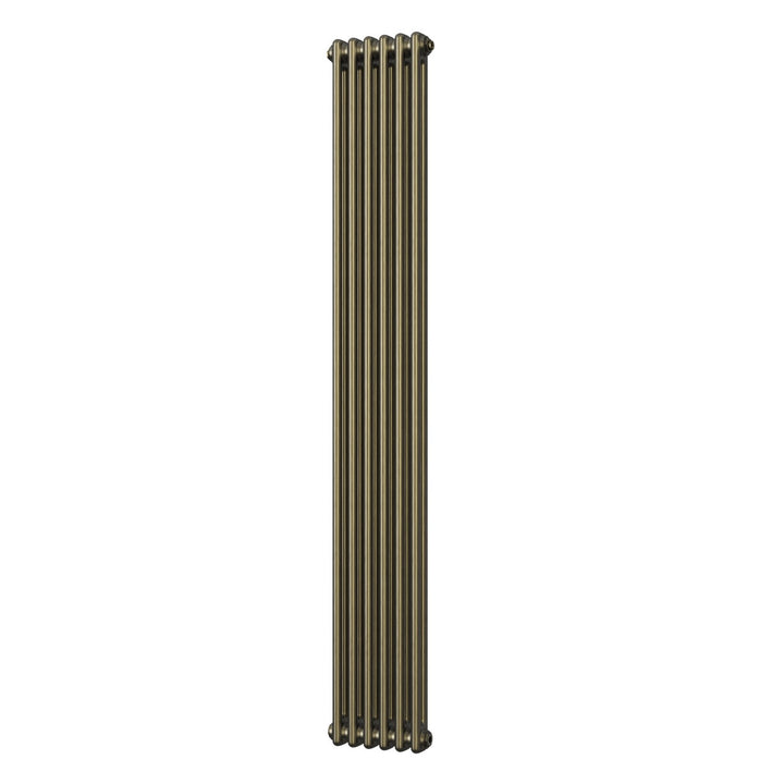 Alpha - Antique Brass Vertical Column Radiator H1800mm x W284mm 2 Column