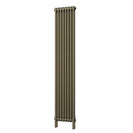 Alpha - Antique Brass Vertical Column Radiator H1800mm x W372mm 2 Column - Feet Included