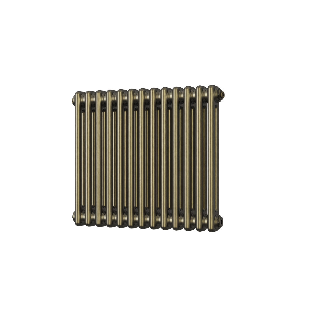 Alpha - Antique Brass Column Radiator H500mm x W592mm 2 Column