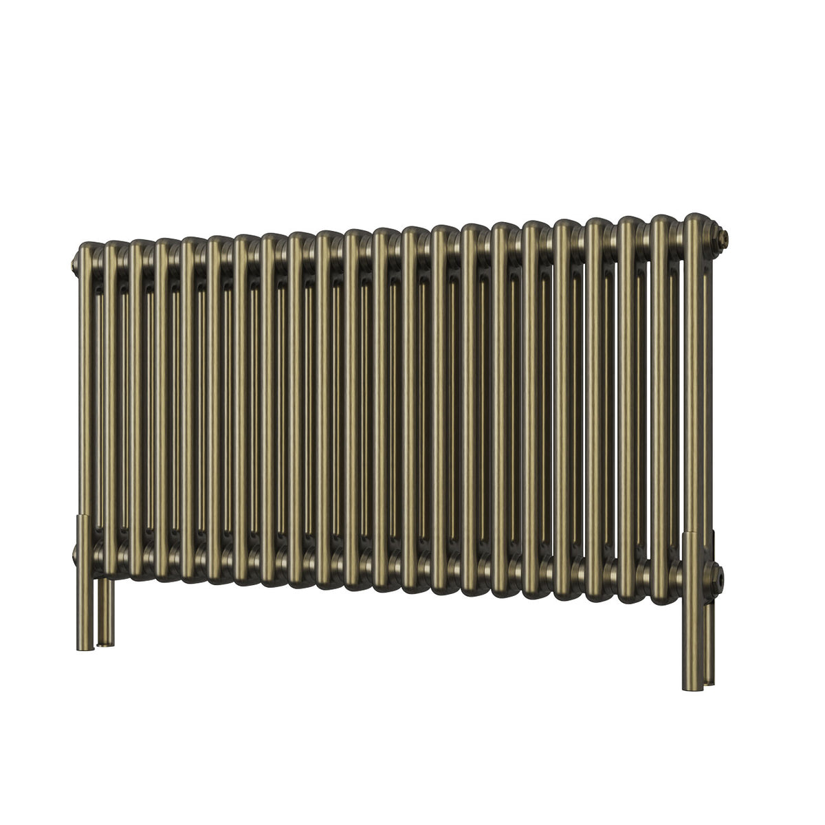 Alpha - Antique Brass Column Radiator H500mm x W988mm 2 Column - Feet Included
