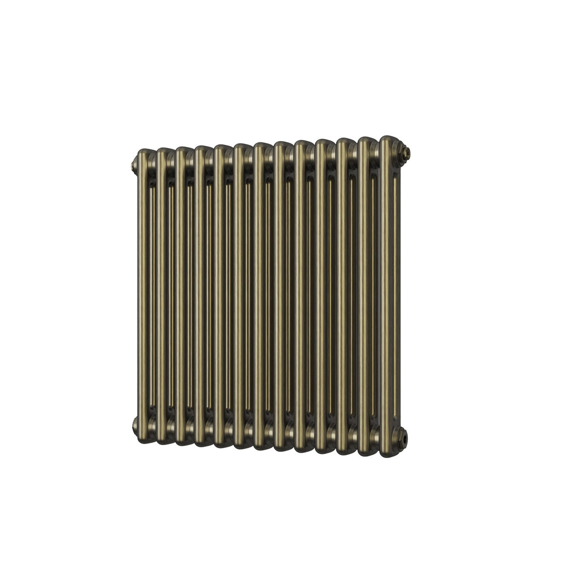 Alpha - Antique Brass Column Radiator H600mm x W592mm 2 Column
