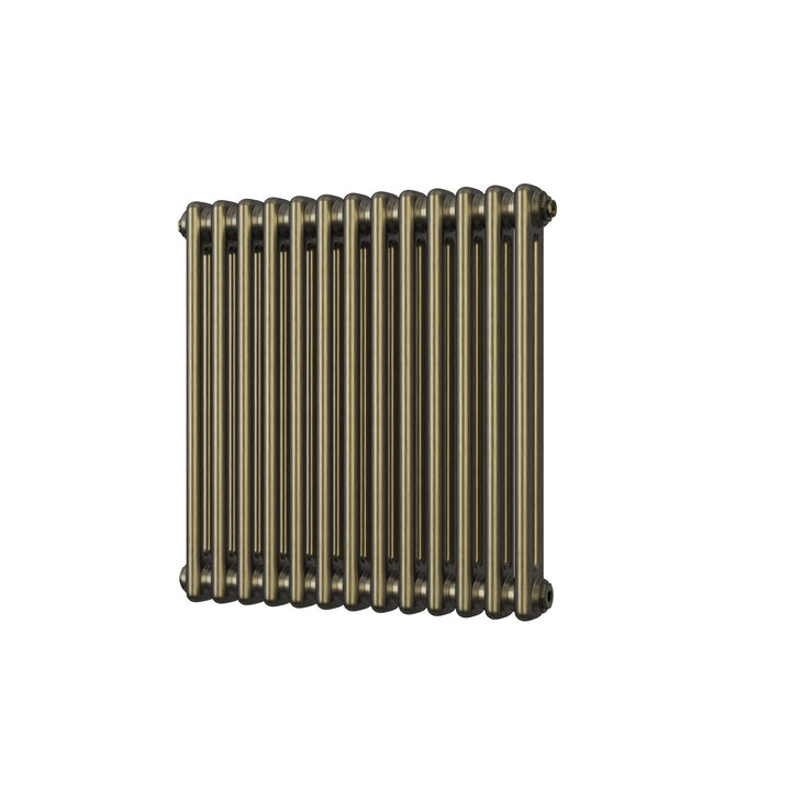 Alpha - Antique Brass Column Radiator H600mm x W592mm 2 Column