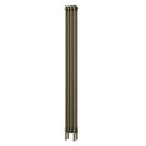 Alpha - Antique Brass Vertical Column Radiator H1800mm x W198mm 3 Column - Feet Included