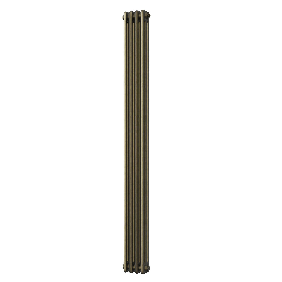 Alpha - Antique Brass Vertical Column Radiator H1800mm x W198mm 3 Column