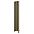 Alpha - Antique Brass Vertical Column Radiator H1800mm x W376mm 3 Column - Feet Included
