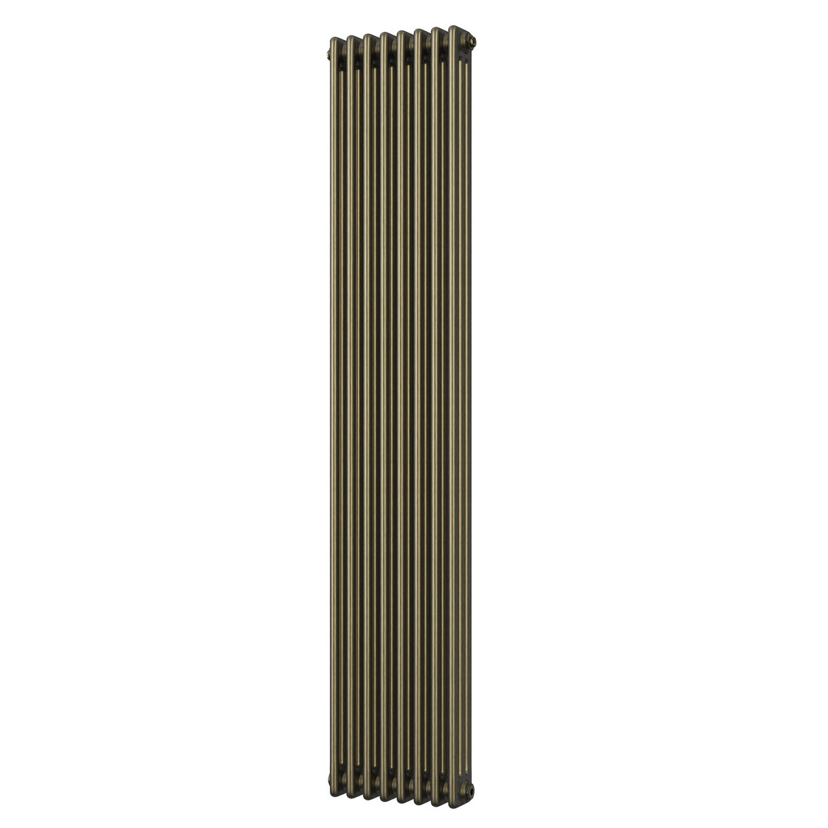 Alpha - Antique Brass Vertical Column Radiator H1800mm x W376mm 3 Column