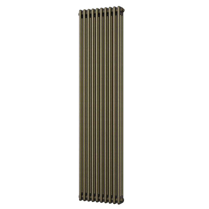 Alpha - Antique Brass Vertical Column Radiator H1800mm x W465mm 3 Column